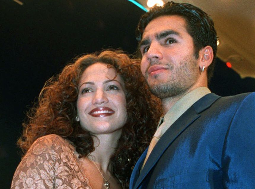 In this April 7, 1997 file photo Jennifer Lopez arrives with Ojani Noa at a film premiere in the Westwood section of Los Angeles.