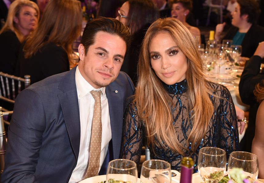 Jennifer Lopez and Casper Smart attend the 25th Annual GLAAD Media Awards at The Beverly Hilton Hotel on April 12, 2014 in Los Angeles, California.