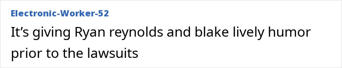 Text post reading It’s giving Ryan Reynolds and Blake Lively humor prior to the lawsuits discussing Kristen Bell and Dax Shepard blackout fights and toxic marriage issues.