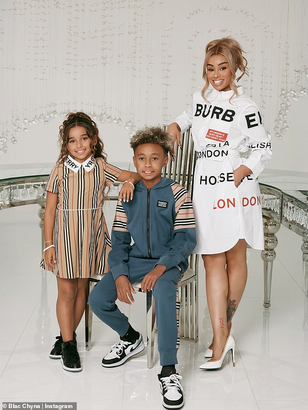 Kardashian and White struck up their relationship in 2016, and they welcomed their daughter Dream (L) in November of that year. White also shares an older son, King Cairo Stevenson (center), from her relationship with the rapper Tyga