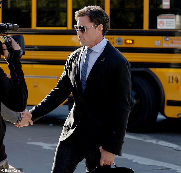 Phypers was seen arriving to the courthouse in downtown L.A. wearing a pair of dark jeans as well as a black suit jacket and white shirt underneath