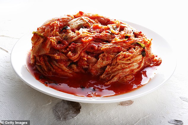 'Kimchi is great because it tastes great,' says Dr Preston. 'But also the antioxidants in kimchi can also help reduce inflammation. It is also often high in Vitamin C'
