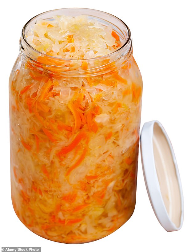 'Sauerkraut is a great source of fibre, plus an additional source of vitamins that you may not get from other fermented foods,' says Dr Preston