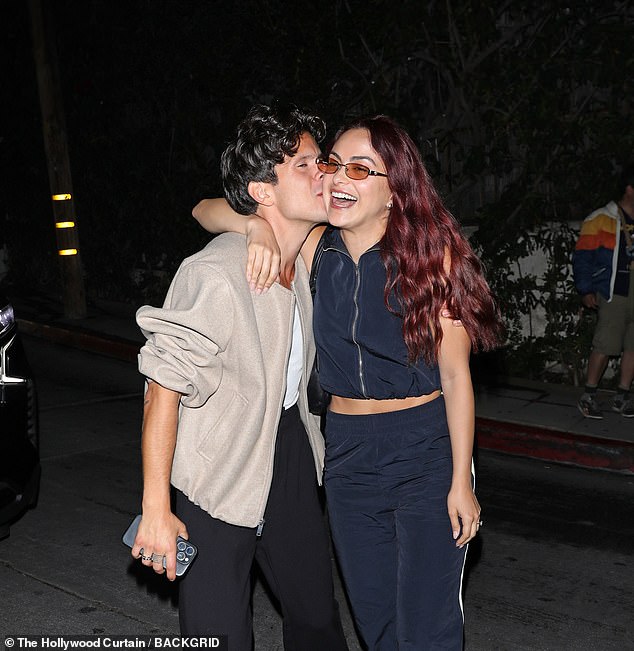 The Riverdale alum, 31, said 'yes' to her Música co-star Rudy Mancuso, 33, who popped the question on Friday, according to People; (pictured Friday)