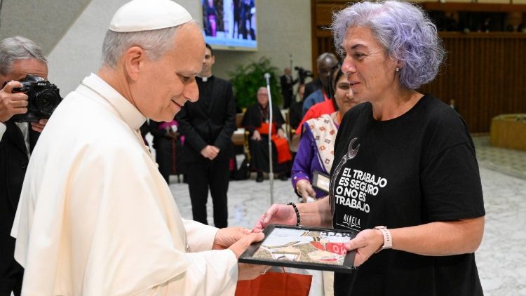 A gift offered to Pope Leo XIV