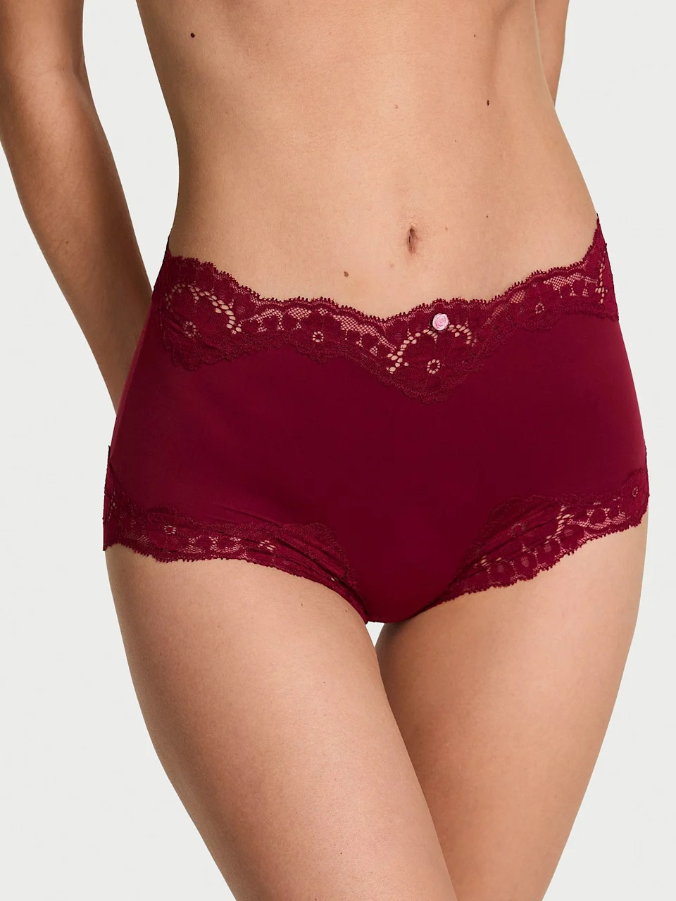 victoria's secret, Lace-Trim Boyshort Panty