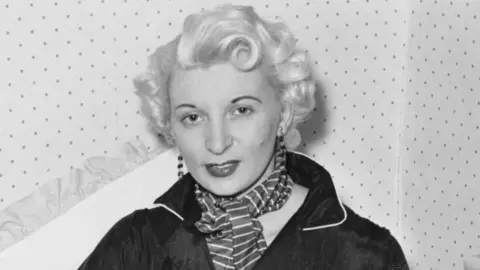 Bettmann Archive/Getty Images White-blonde Ruth Ellis poses for a photograph