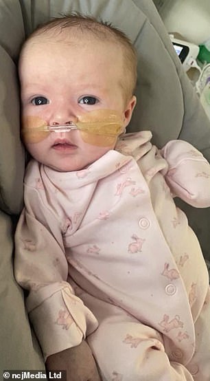 At just one month old, Rosie Robin of the UK (pictured here) was hospitalized for two weeks with the disease