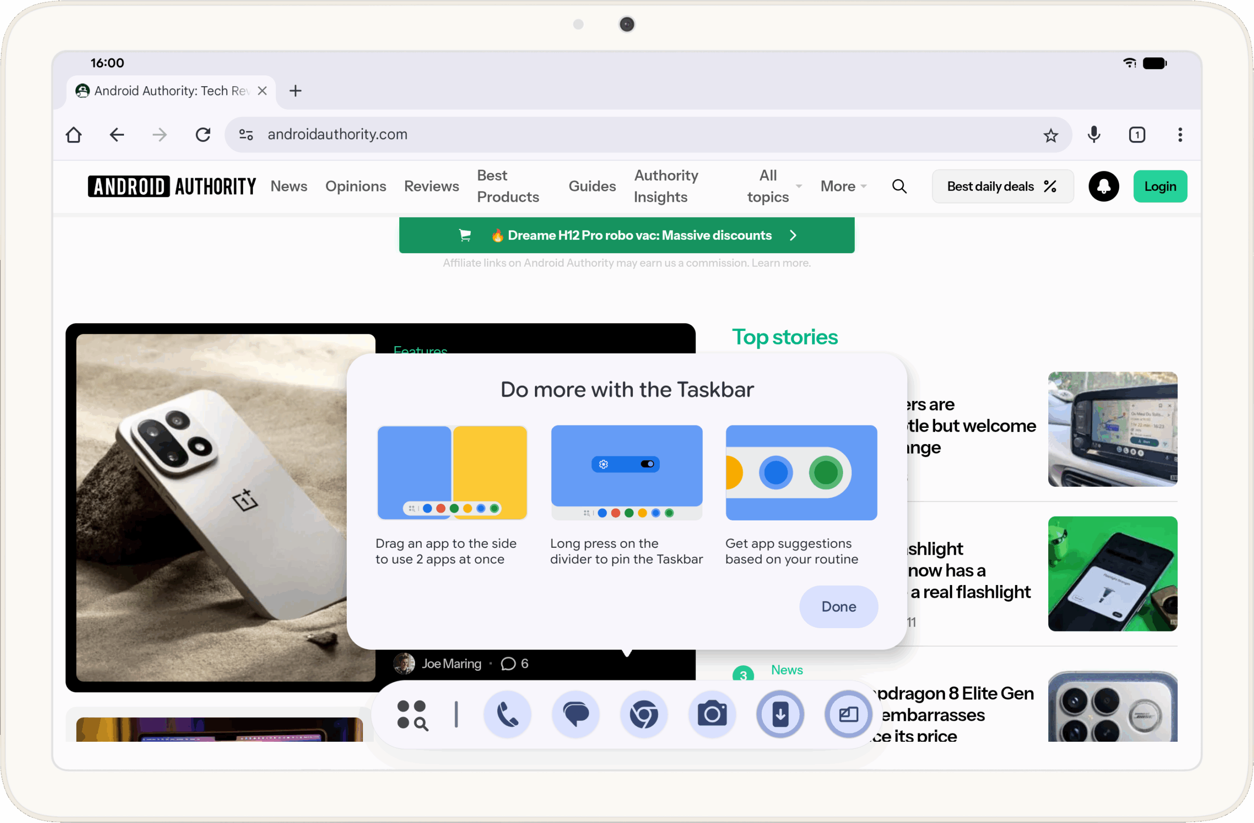 Android taskbar educational promo Android taskbar educational promo