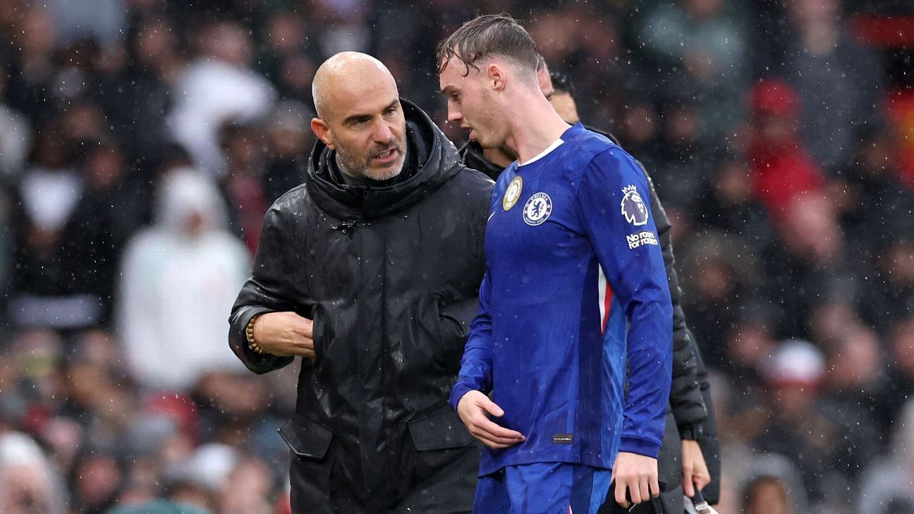  Chelsea’s Palmer out for ‘six more weeks’ with groin injury