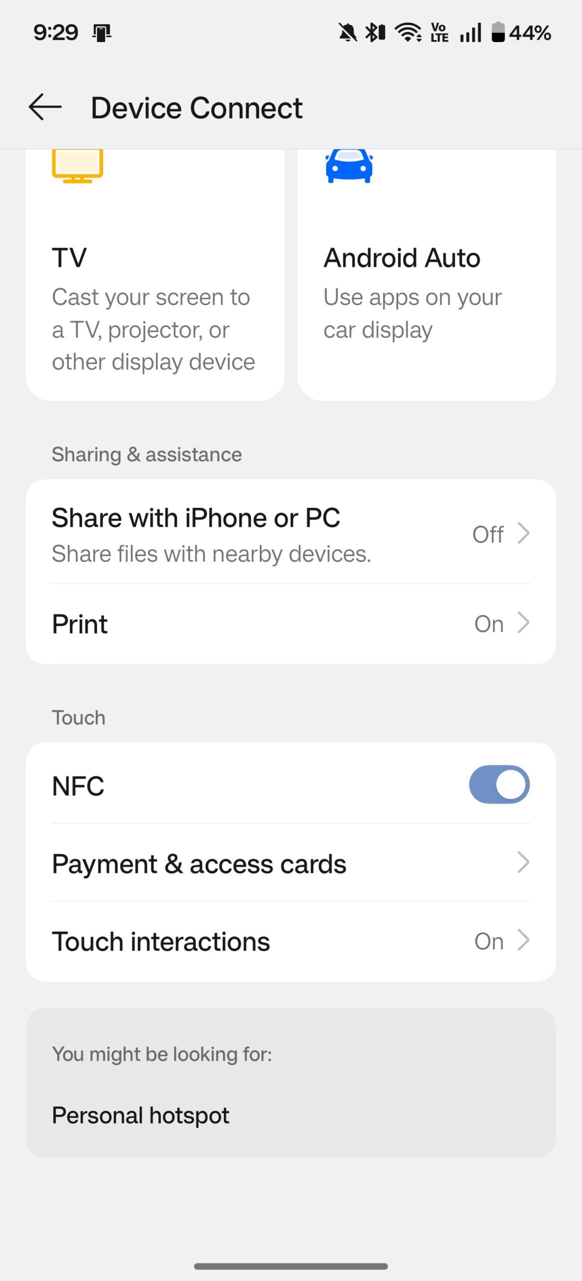 Cross Device Connectivity settings in OxygenOS 16 2