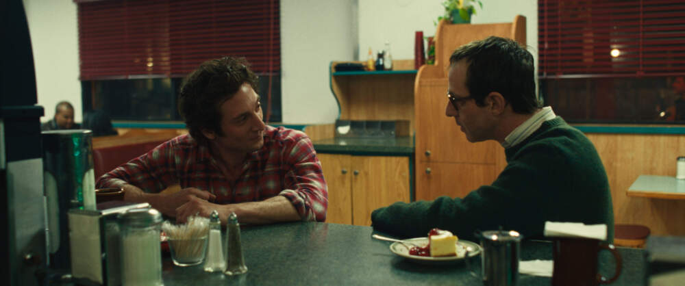 From left: Jeremy Allen White as Bruce Springsteen and Jeremy Strong as Jon Landau in “Springsteen: Deliver Me from Nowhere.” (Courtesy 20th Century Studios)