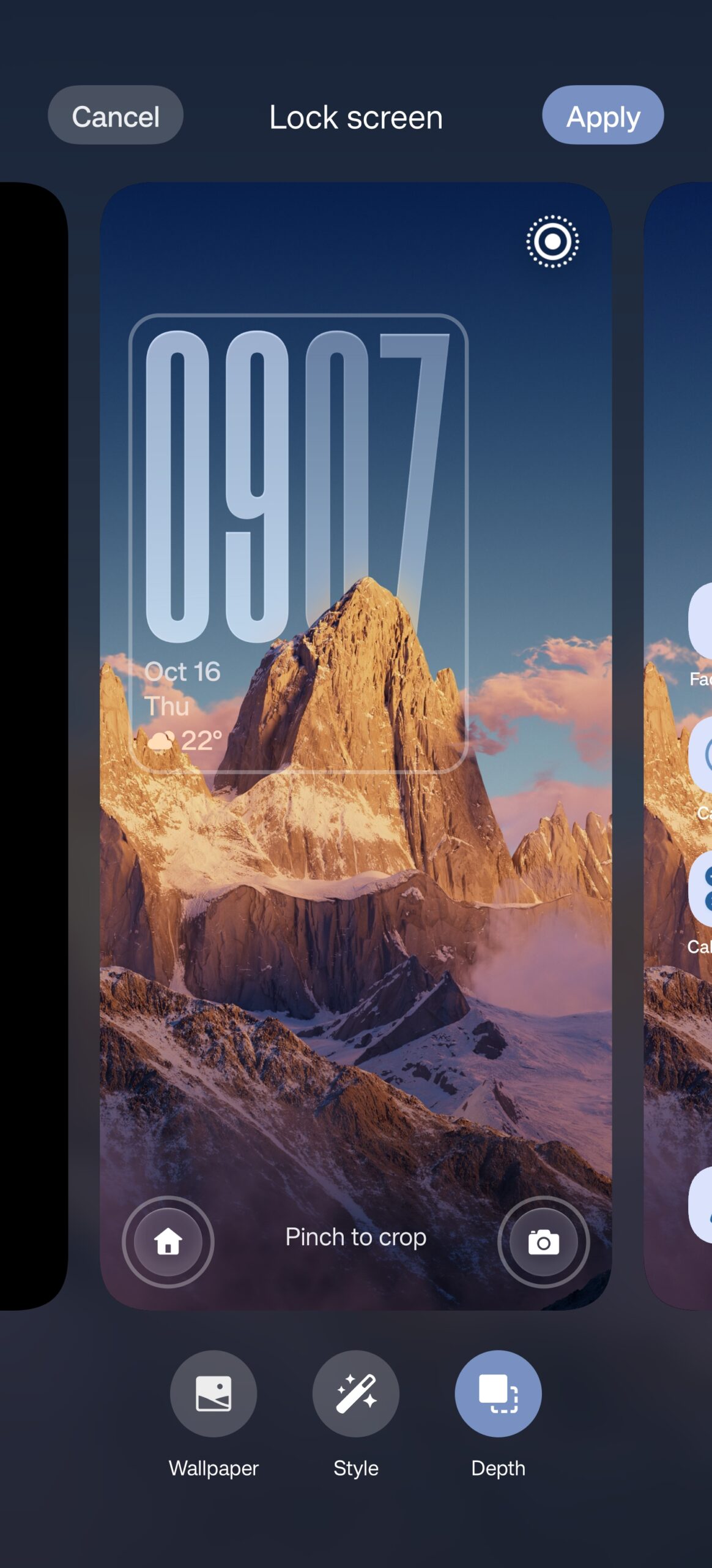 Flux Theme Sublime Grandeur editor in OxygenOS 16