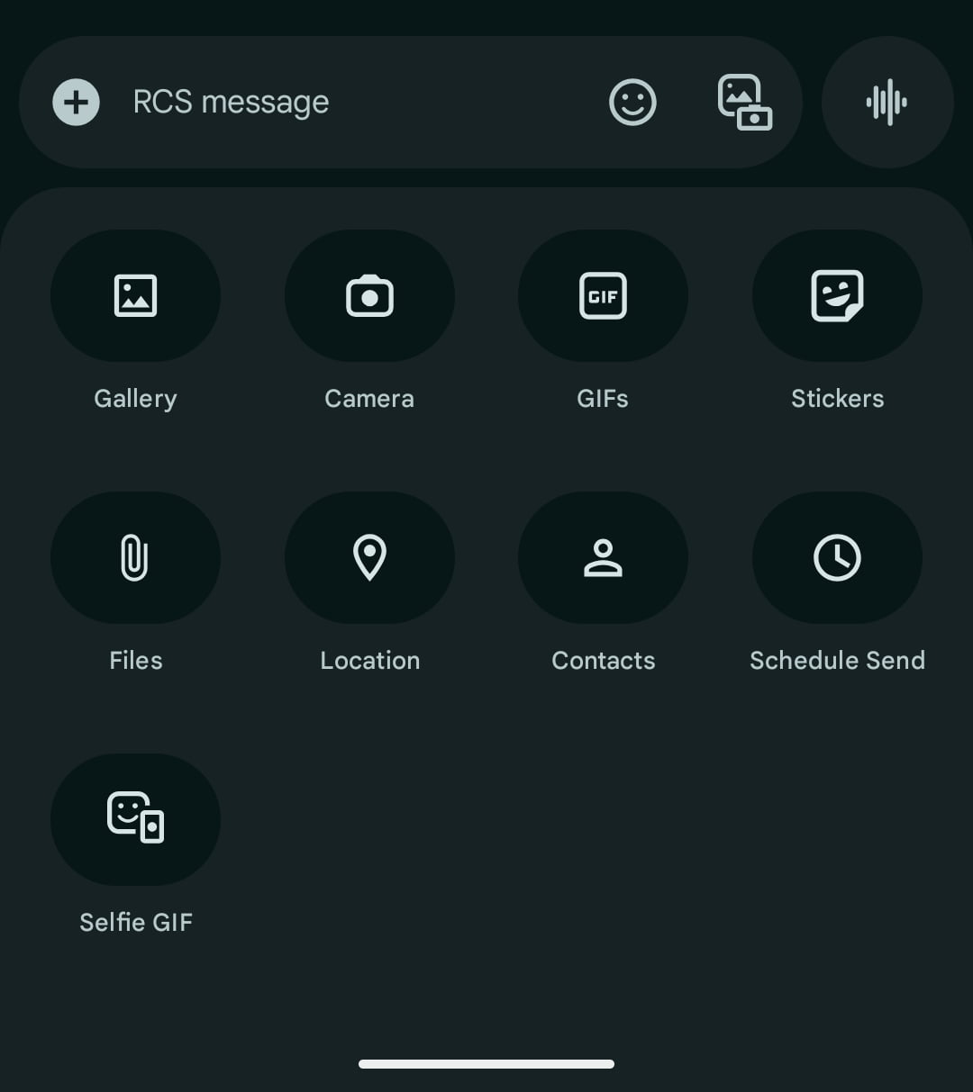 Google Messages Gallery shortcut