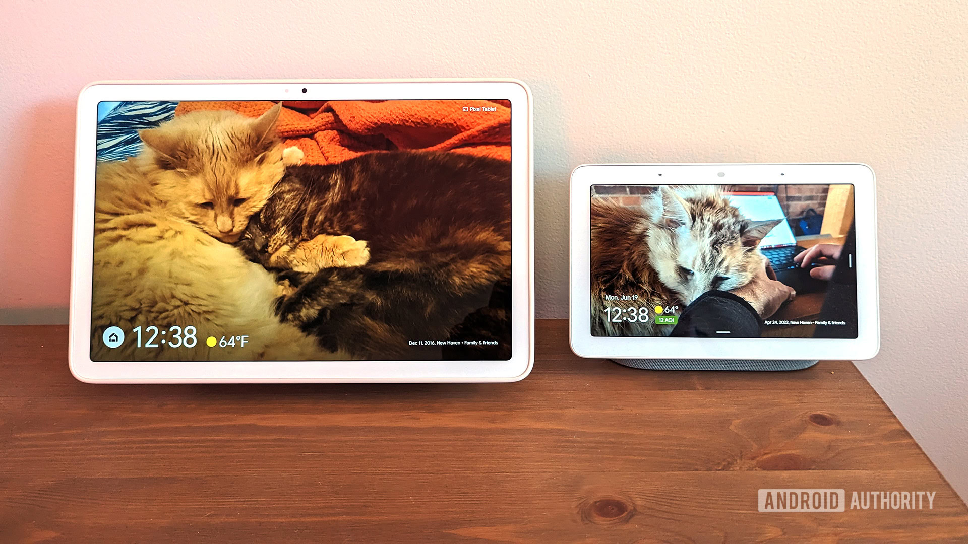 Google Pixel Tablet vs Google Nest Hub Front Google Pixel Tablet vs Google Nest Hub Front