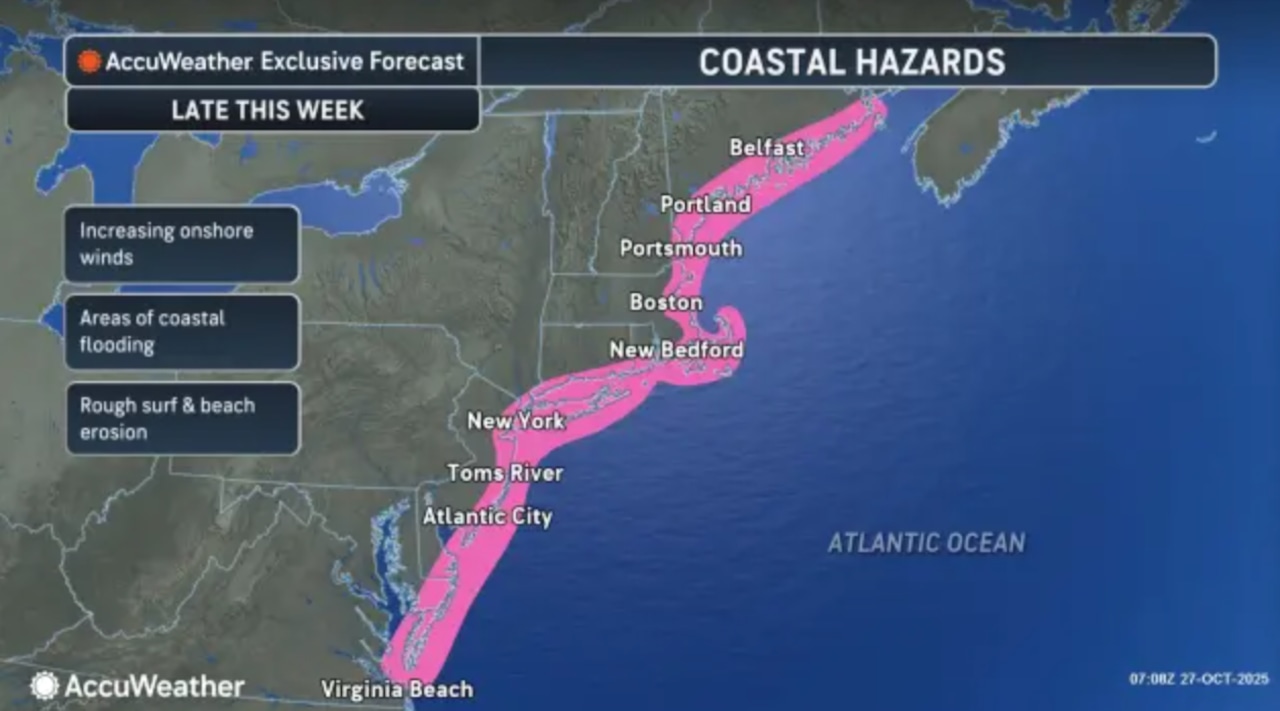 N.J. weather: Nor'easter wind, rain, gusts, coastal flooding