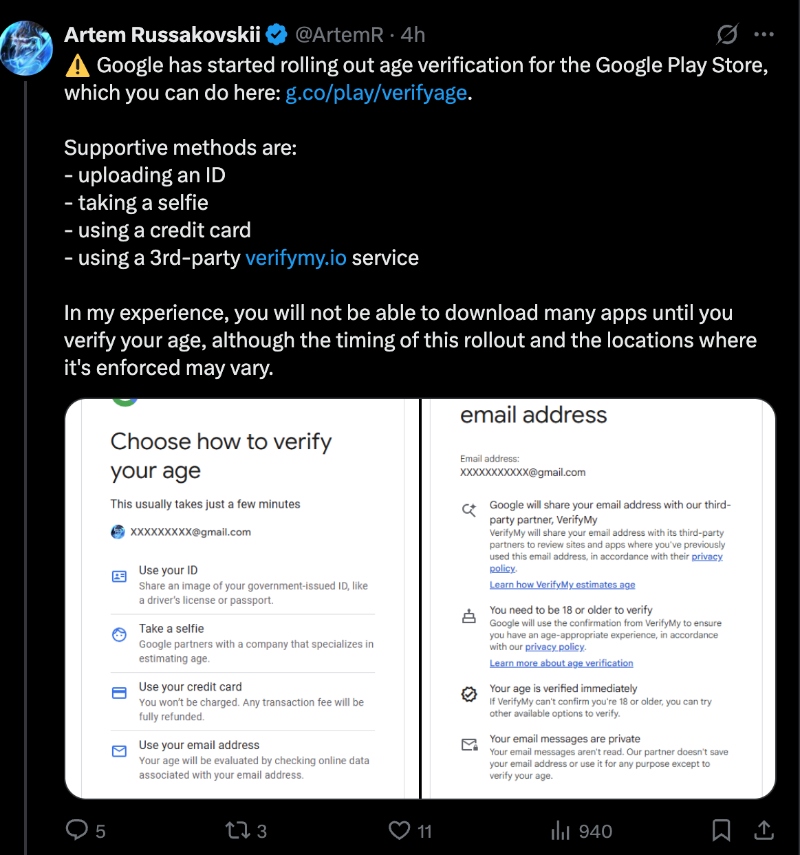 Play Store Age Verification Play Store Age Verification