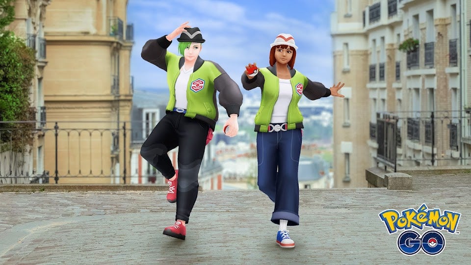 The Pokémon Go avatars wearing clothing themed around Pokémon Legends: Z-A.