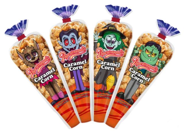 Popcornopolis Halloween Monster 2.2 oz Caramel Corn Mini Cones