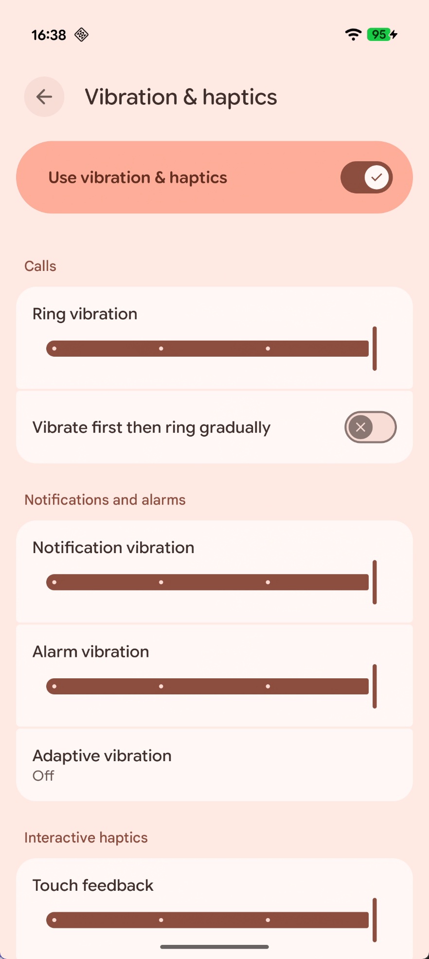 Vibration & haptics indicators in Android 16 QPR2 Beta 3 Vibration & haptics indicators in Android 16 QPR2 Beta 3