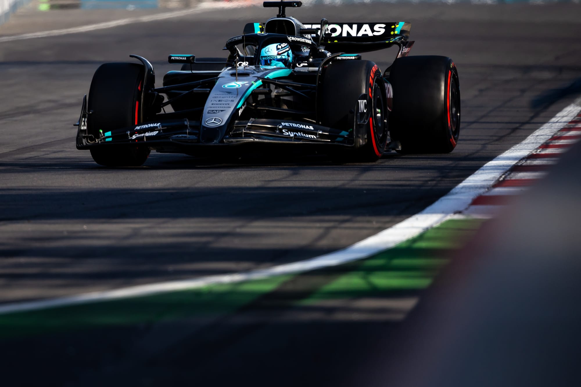 George Russell, Mercedes, Mexican Grand Prix qualifying 2025