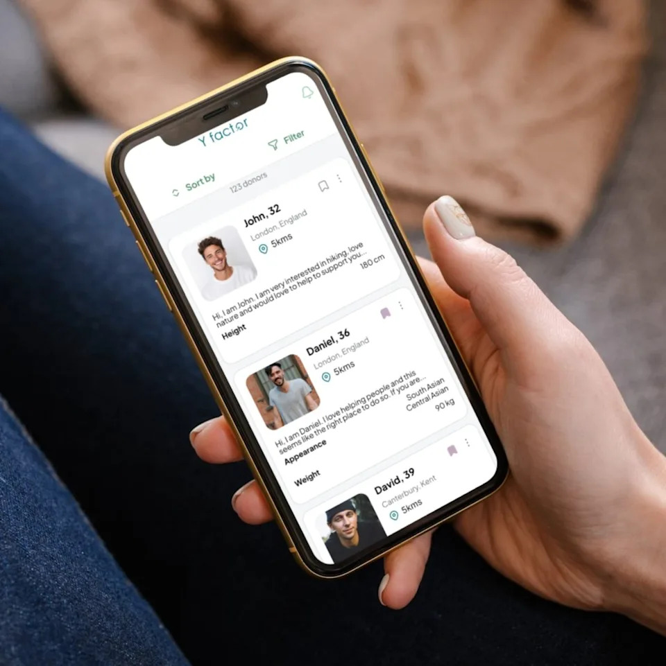 Y factor is a new sperm donation app