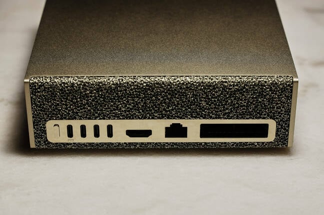 All of the Spark's I/O is located along the back of the system