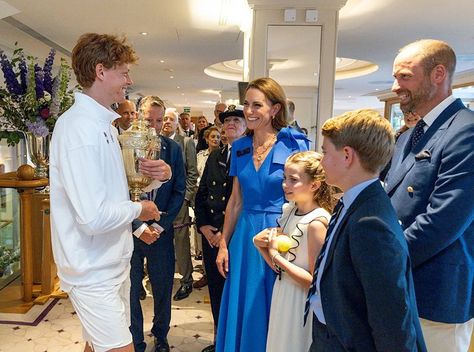<p>Kate Middleton, Prince William and Kids Attend Wimbledon</p>