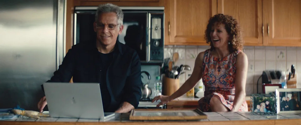 Ben Stiller, left, and Amy Stiller.