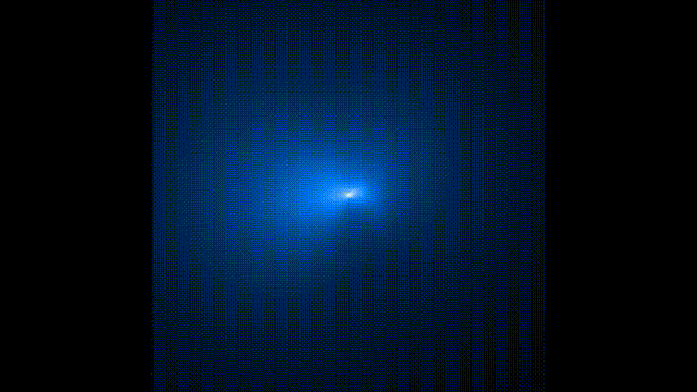 an animation of a comet flashing
