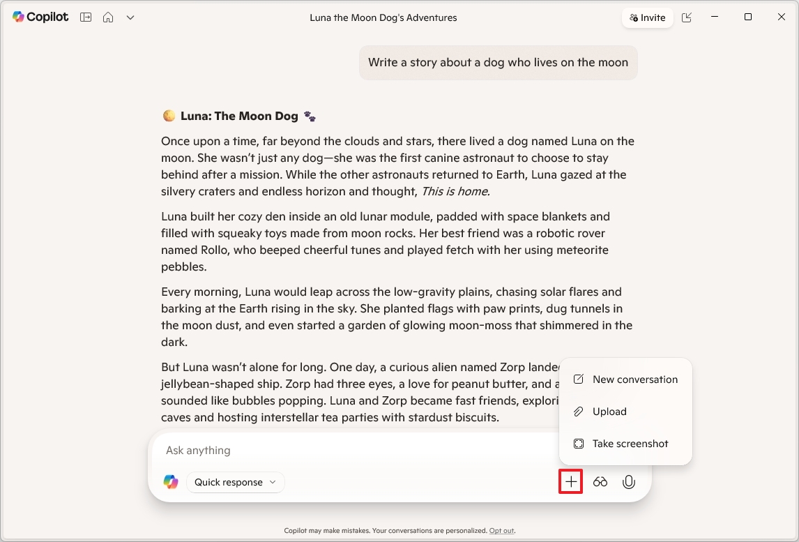 Copilot upload image