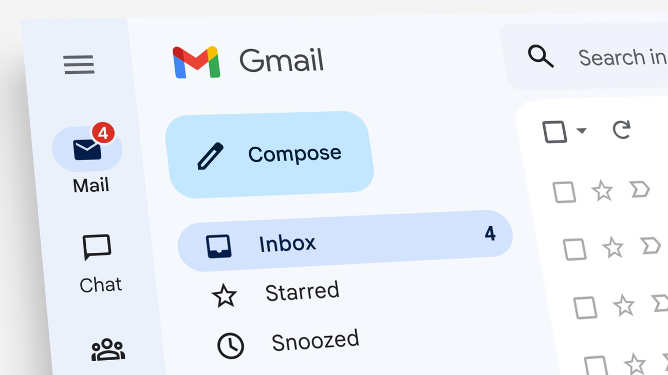 gmail inbox new A portion of the Gmail desktop interface.