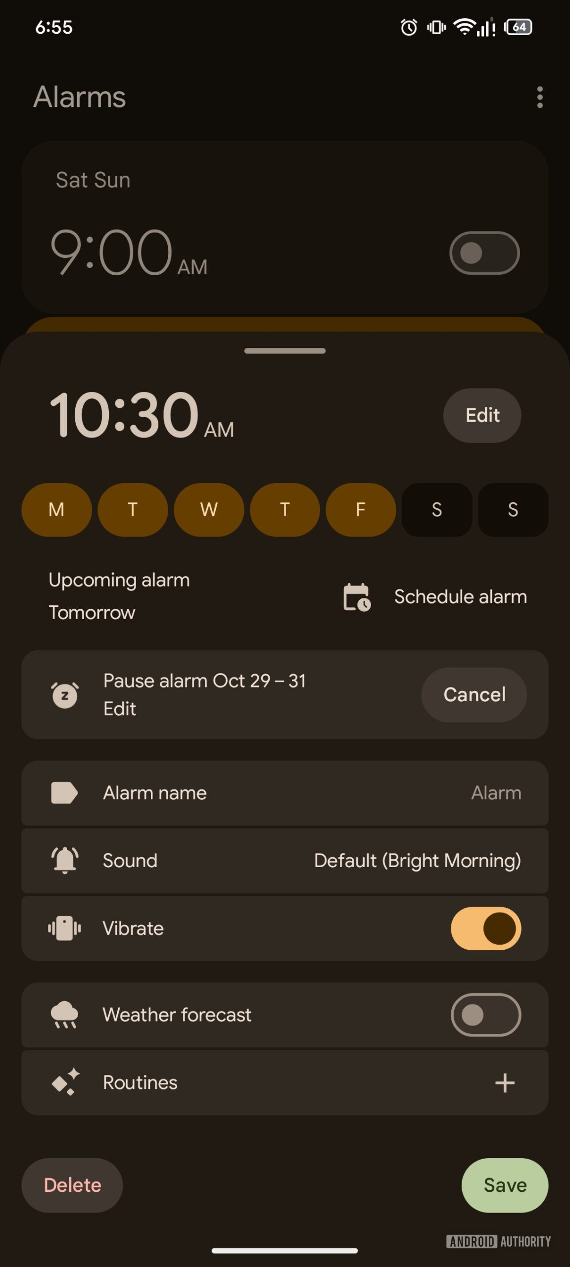 google clock assistant routine 2