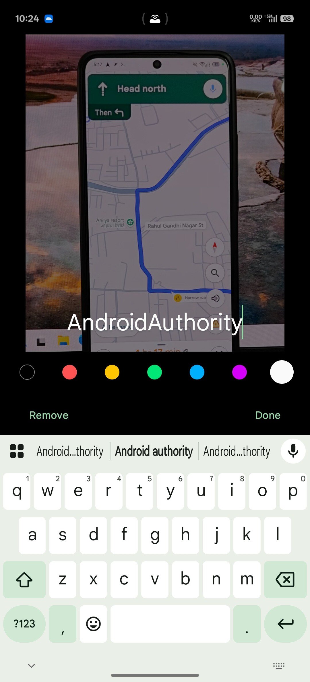 google photos old text colors