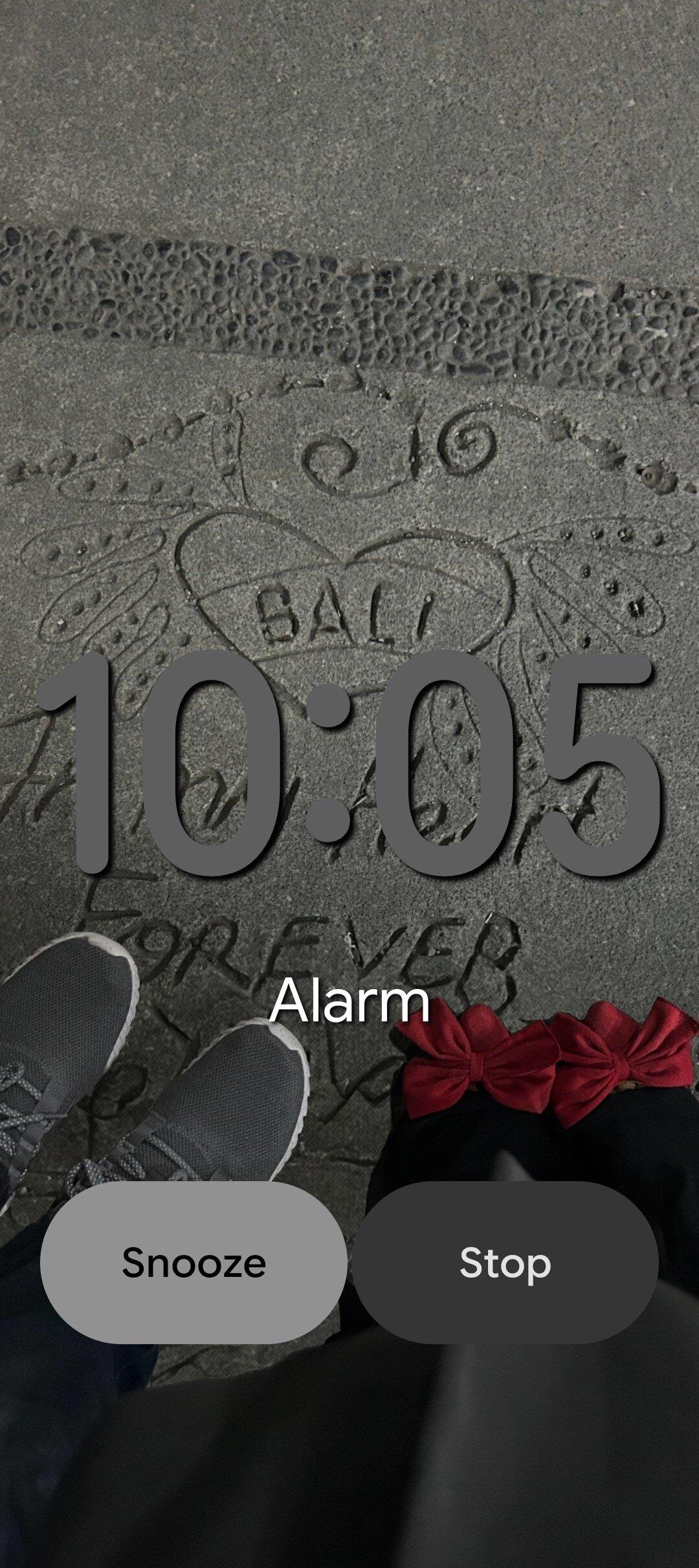 gray on gray google clock alarm