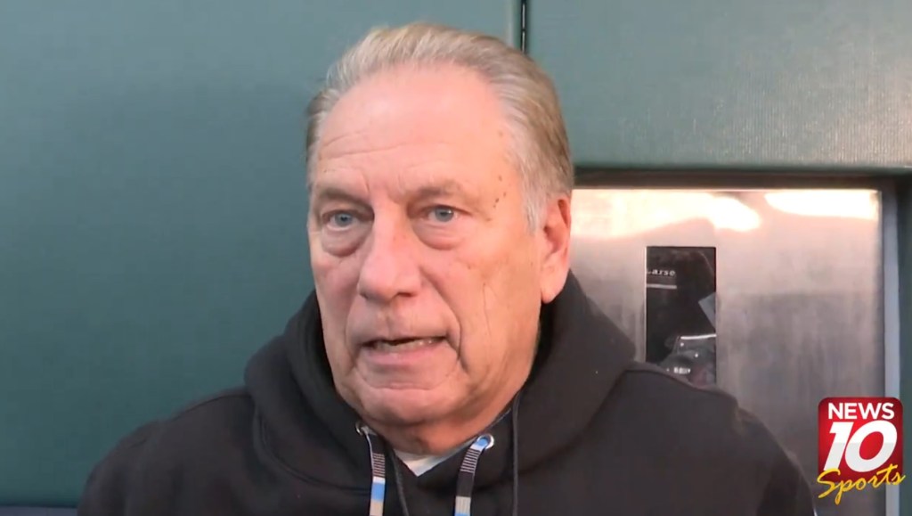 Michigan State basketball coach Tom Izzo speaks to reporters on Oct. 21, 2025.