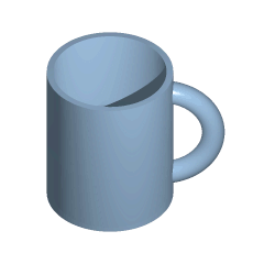 mug morphing into doughnut animation