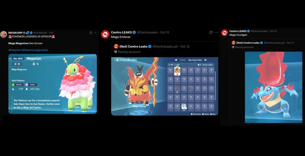 Pokémon Legends Z-A Mega Starters Leaked