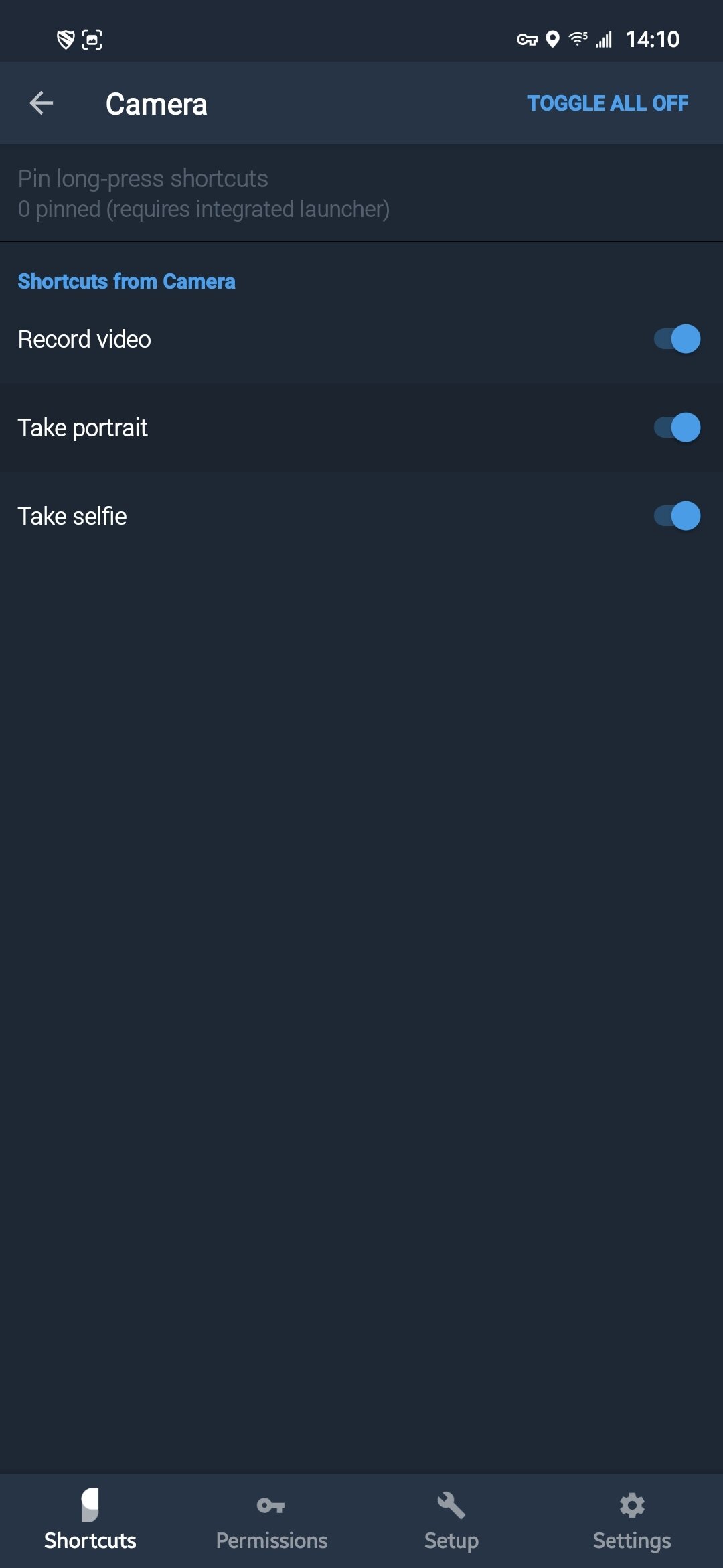 sesame shortcuts available shortcuts camera