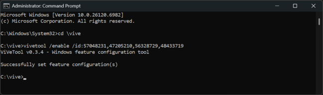 Use the ViveTool to enable the new Start menu