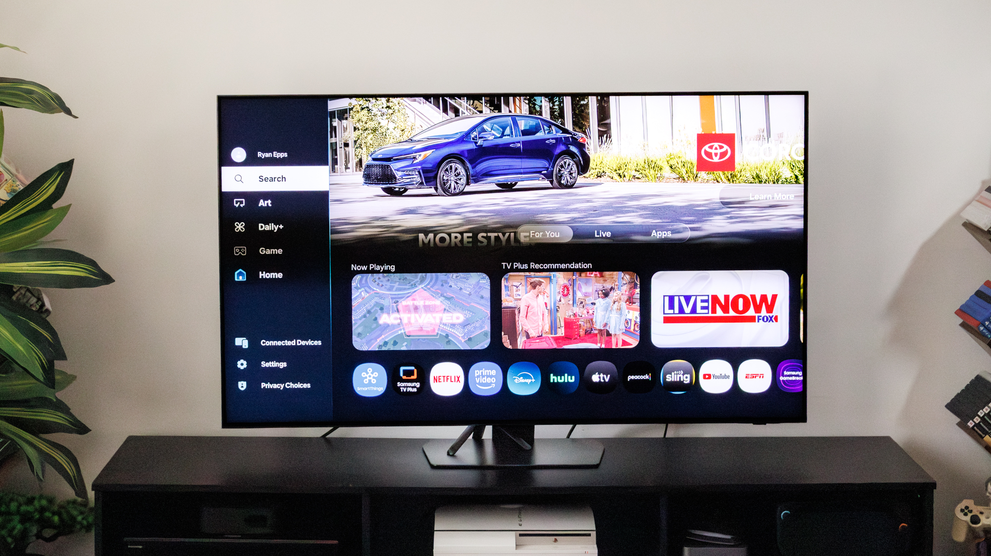 Perplexity app on Samsung TV