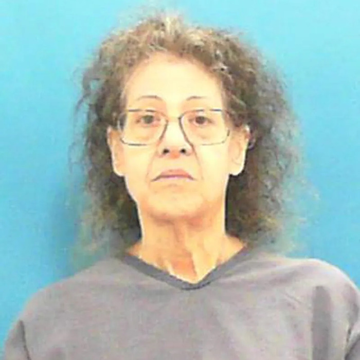 Mugshot of a middle-aged woman with glasses and curly hair related to Netflix’s The Perfect Neighbor true story.