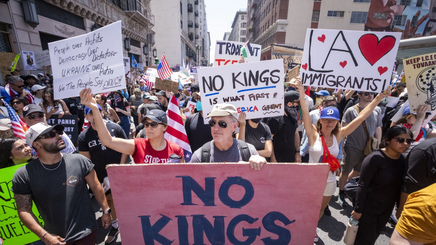  ‘No Kings’ protest organizers project a large turnout Saturday : NPR