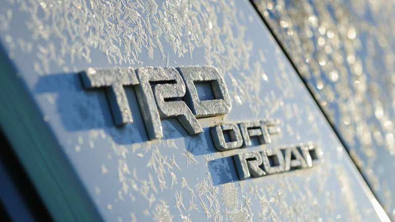 Close up of TRD Off Road badge