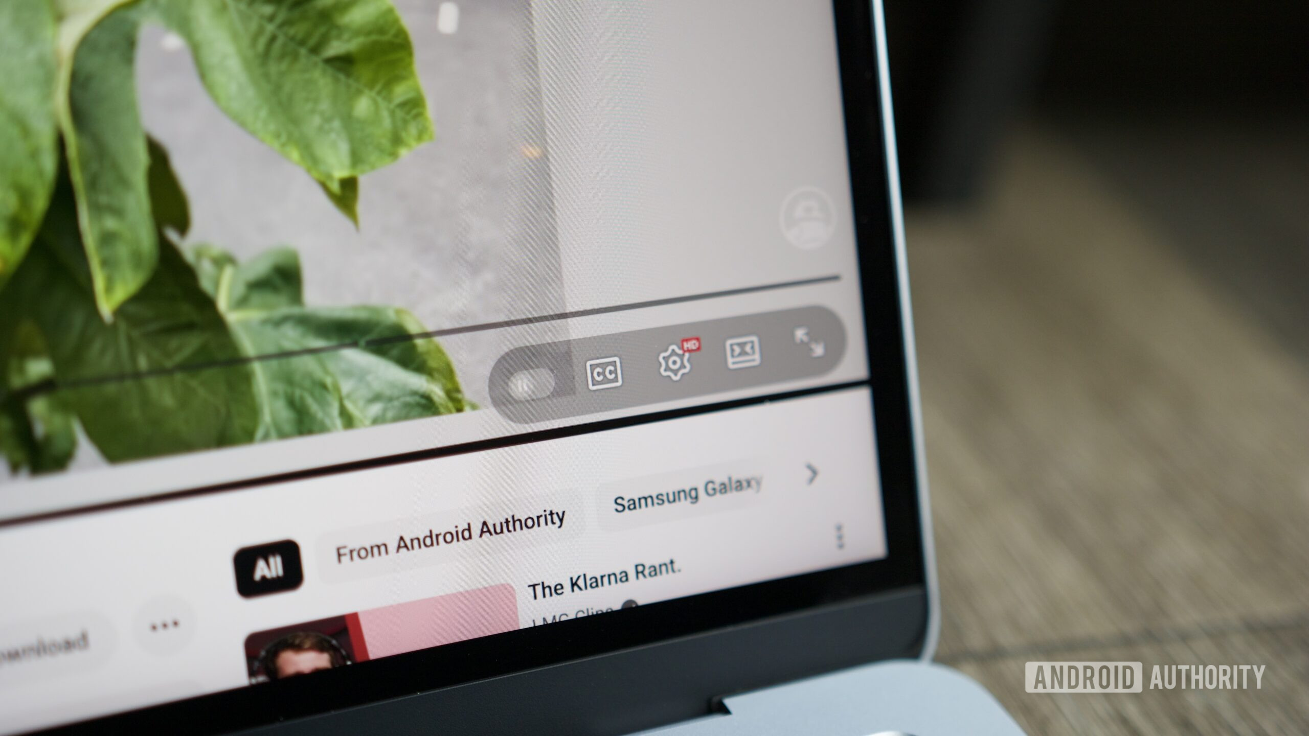 A photo of the new YouTube playback UI as of October 2025.