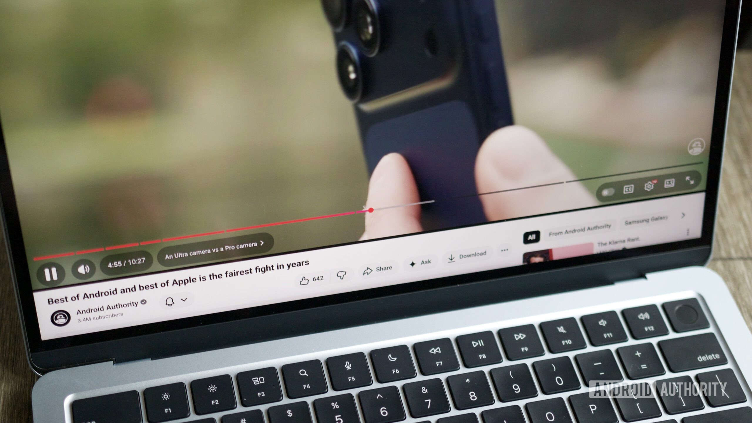 youtube new desktop ui october 2025 4 A photo of the new YouTube playback UI as of October 2025.