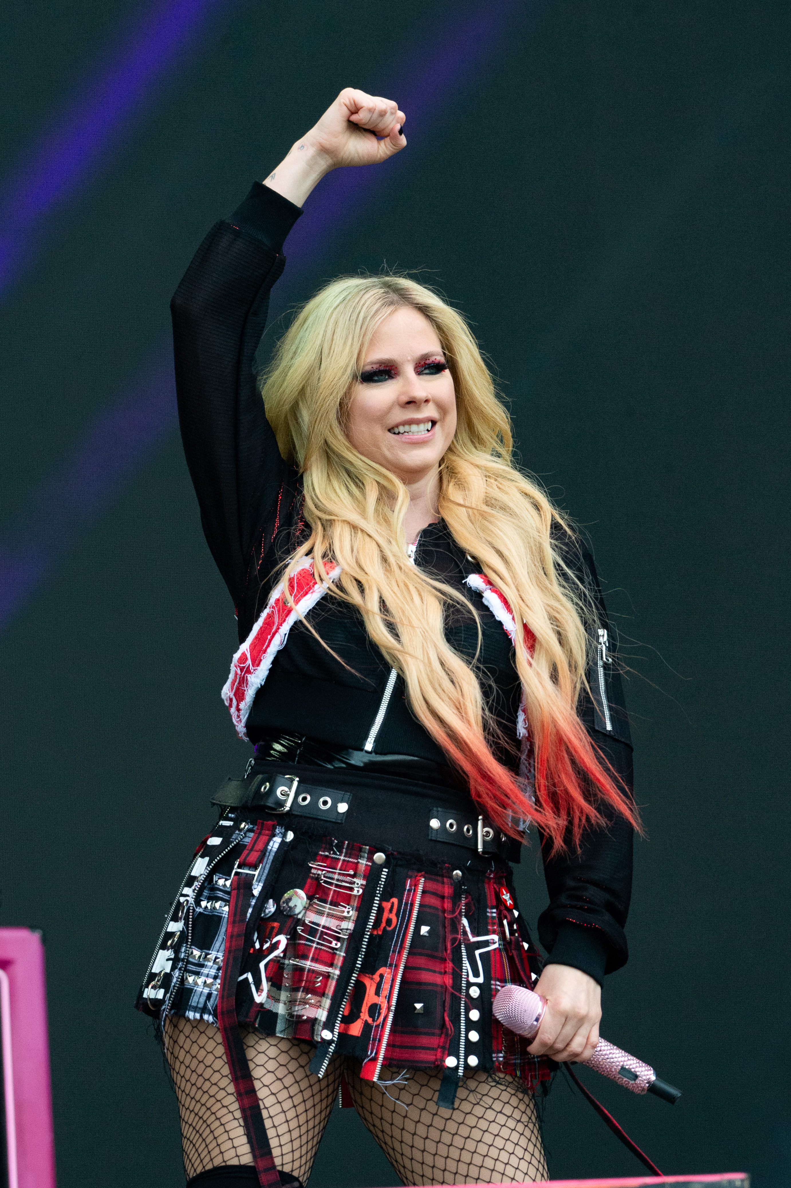 Avril Lavigne performing at Glastonbury Festival 2024.