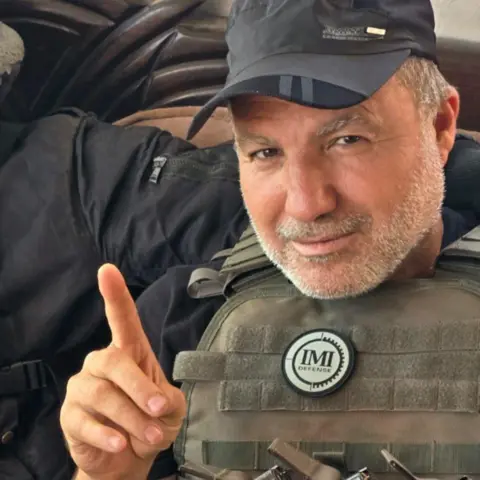 Hossam al-Astal/Facebook Hossam al-Astal, who leads the Counter-Terrorism Strike Force militia, near the southern Gaza city of Khan Younis