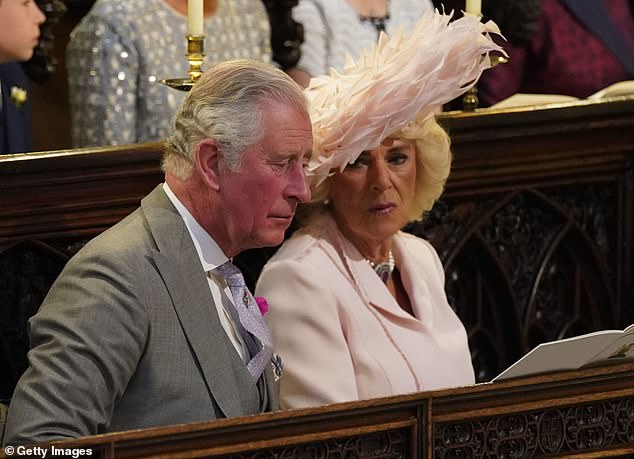 Writing in Revenge, Mr Bower said Charles was growing tired of Meghan's reluctance to reconcile with her father, Thomas Markle, so that he would stop routinely attacking the Royal Family in the press. The now-King is seen here with his wife Camilla at Prince Harry and Meghan's wedding in May, 2018