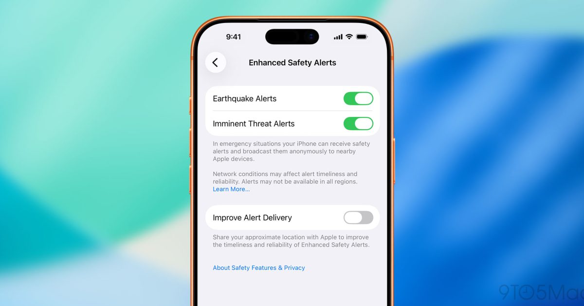  iOS 26.2 adds enhanced alerts for earthquakes, imminent threats